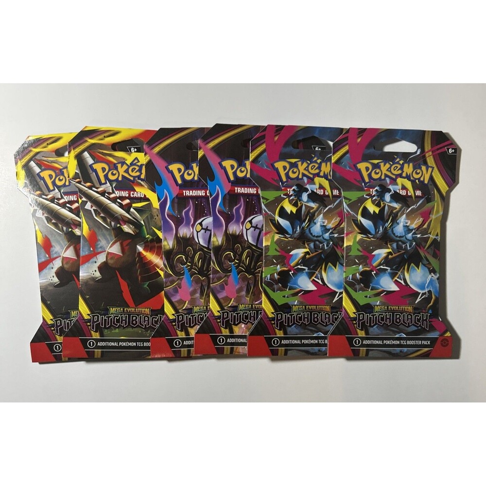 Pokemon Pitch Black Lot of 6 Booster PACKS Released 7/17/26 IN HAND Ships Daily